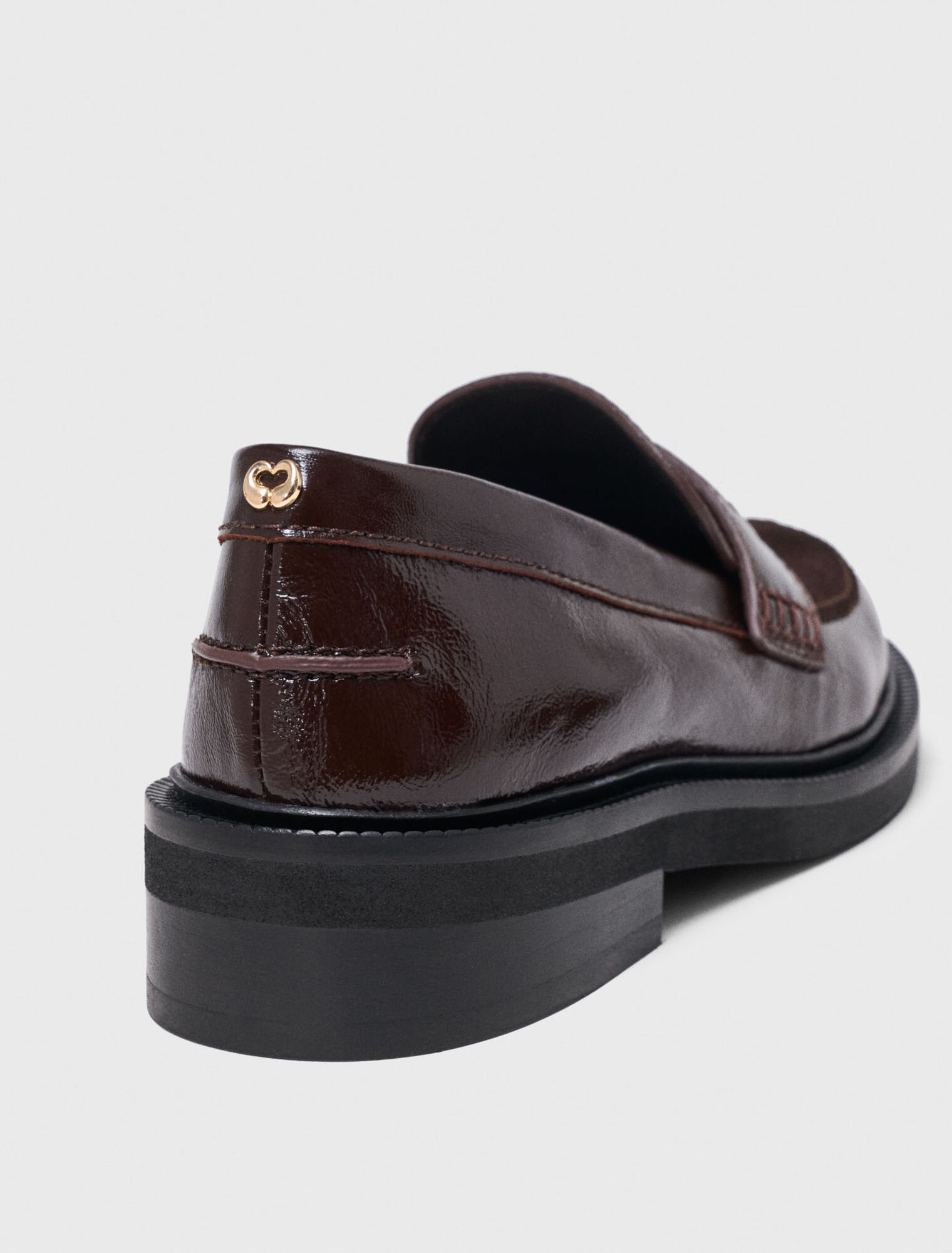 Leather and suede loafers