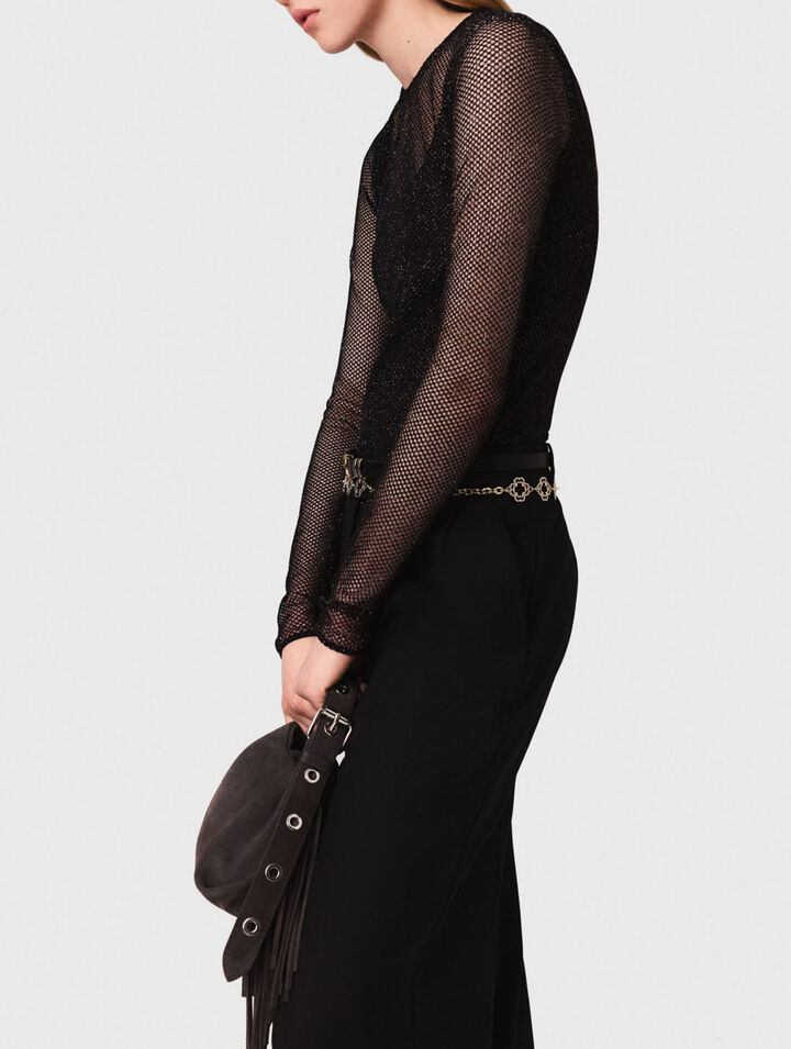 Jersey diamant&eacute; top