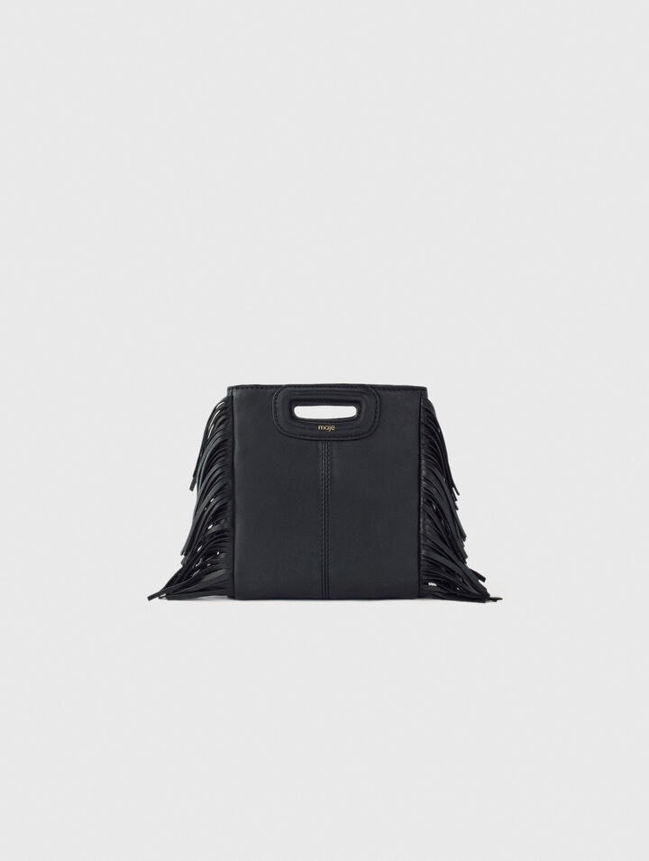 Leather bag with chain strap