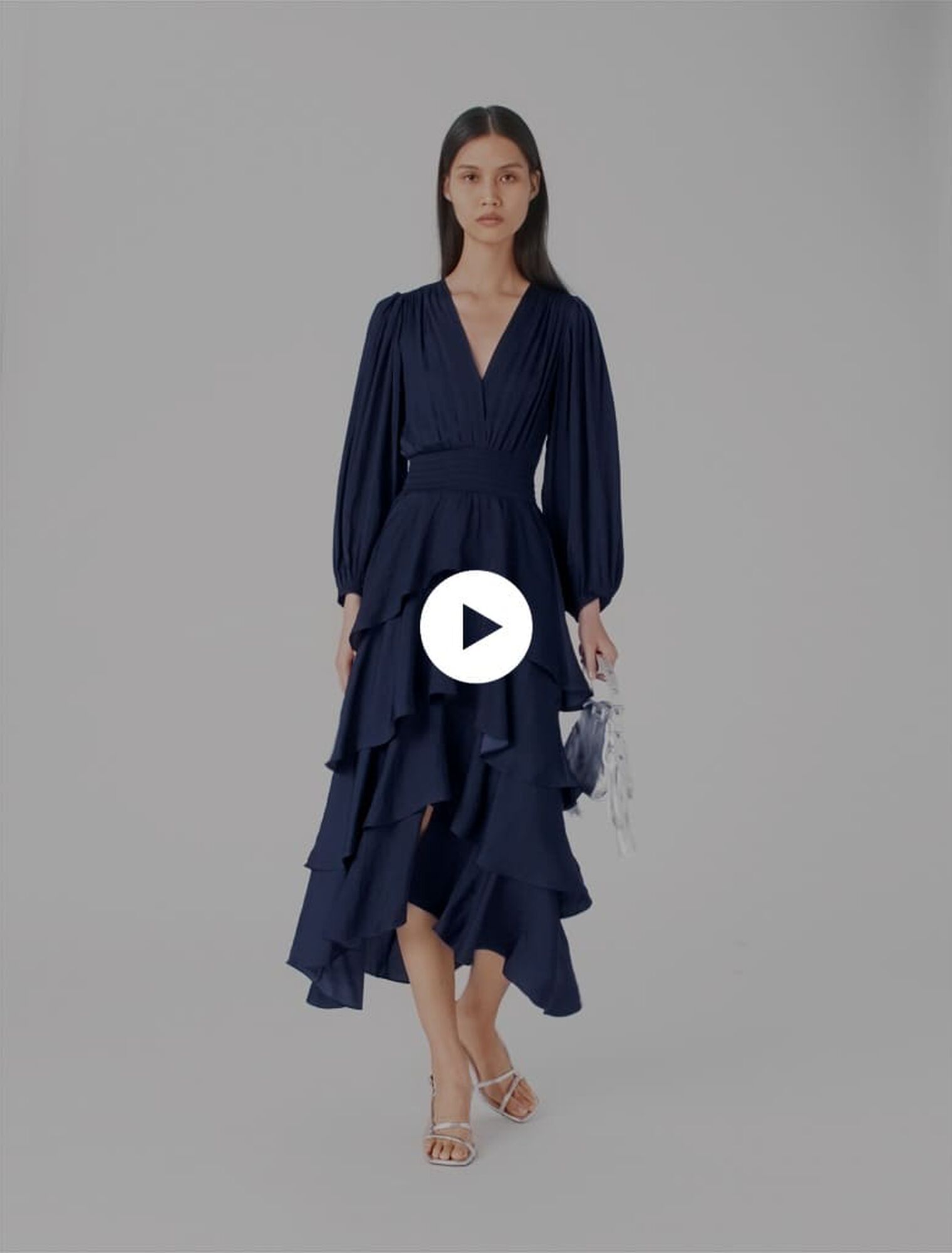 Ruffled maxi dress