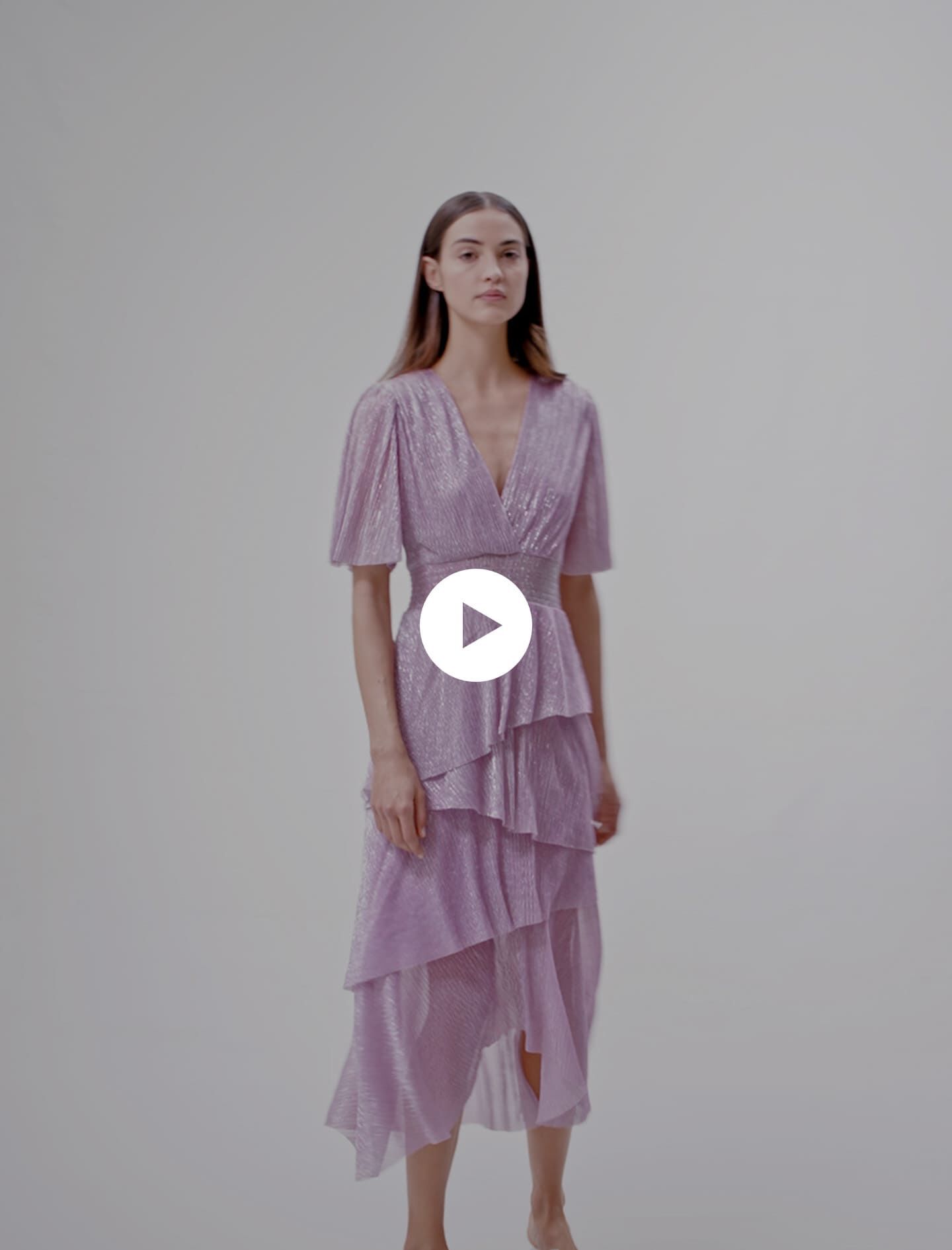 Ruffled maxi dress