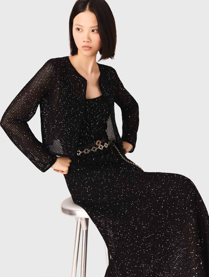 Rhinestone knit cardigan