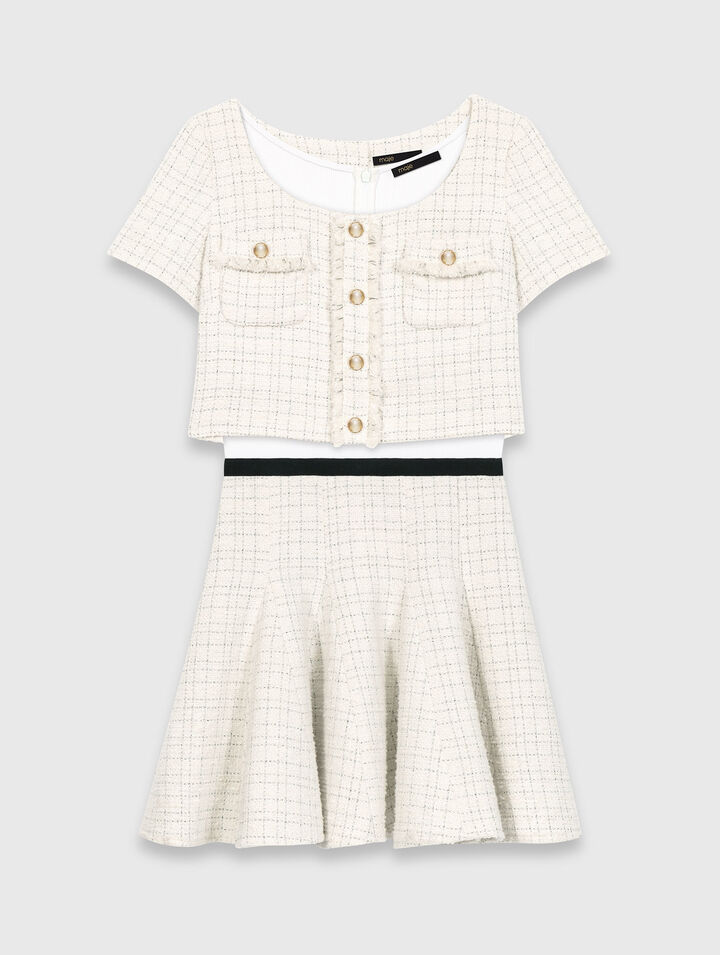 2-in-1 tweed dress