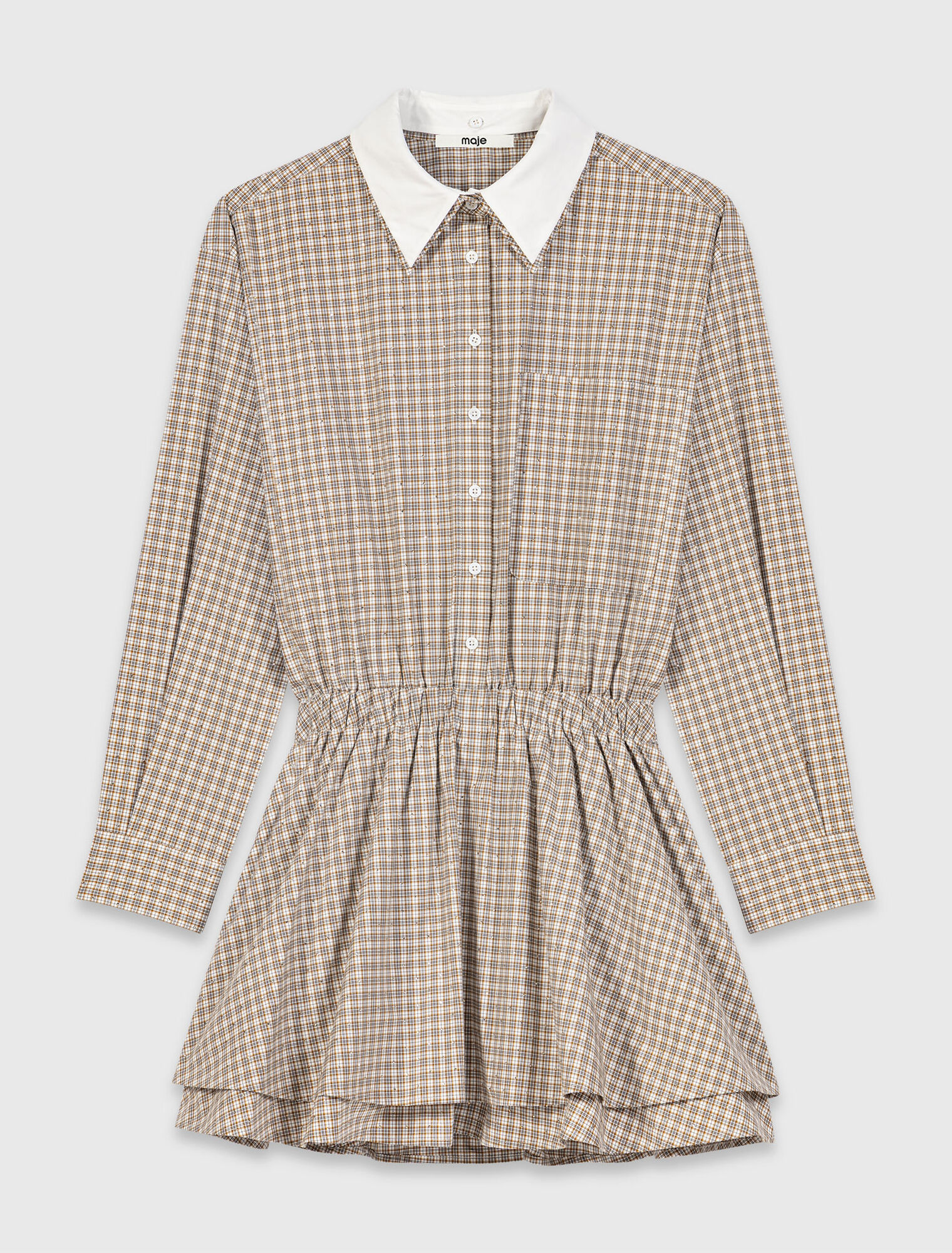 Short rhinestone checked dress