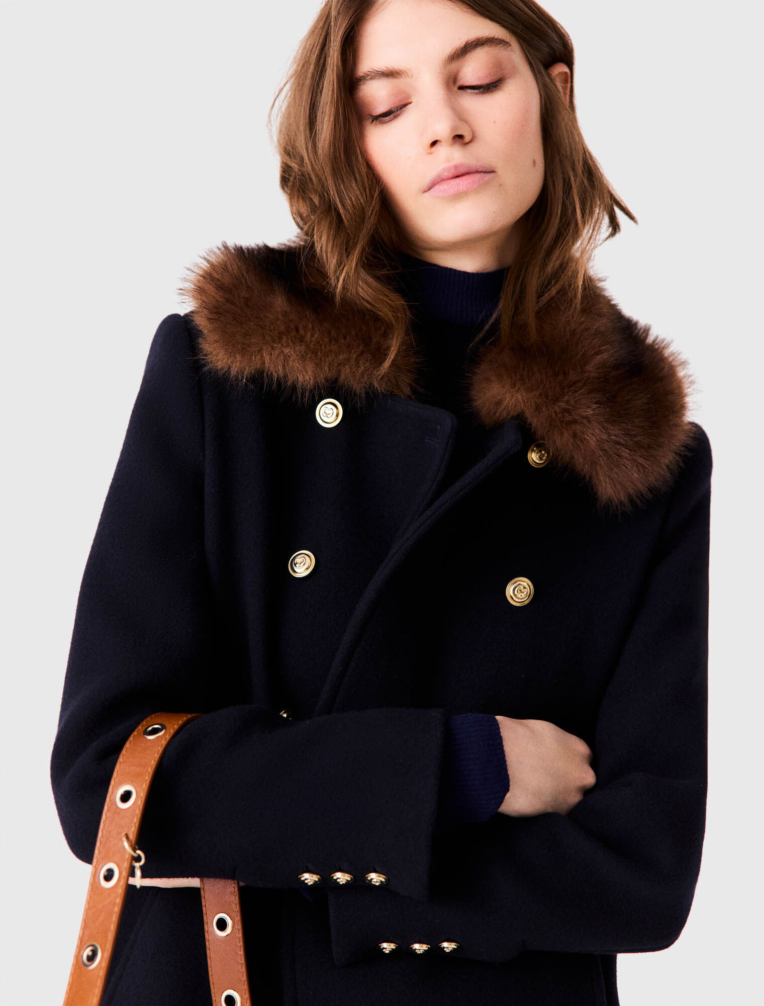 Wool blend coat