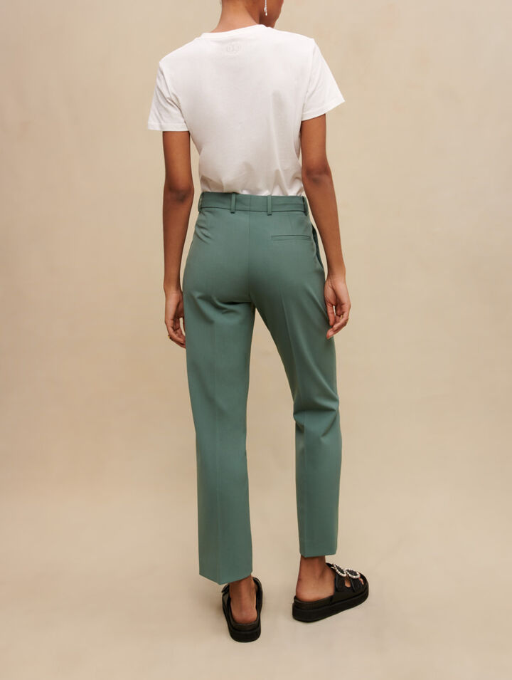 Straight-cut tailored trousers