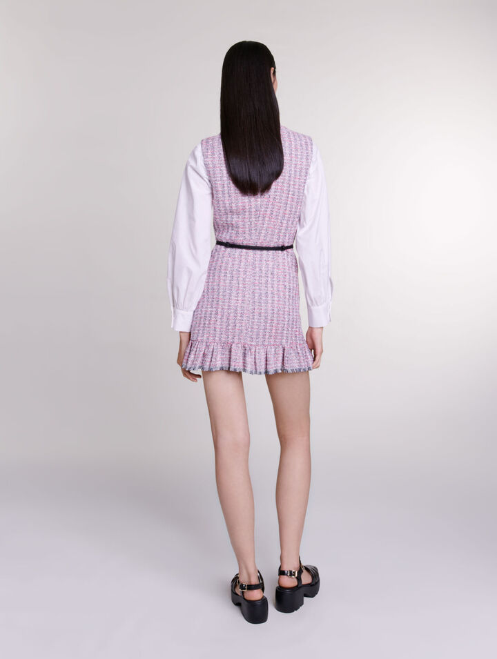 Tweed 2-in-1 short dress