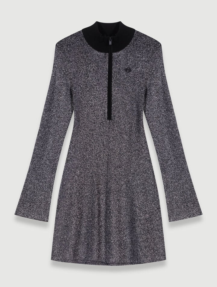 Short glittery knit dress