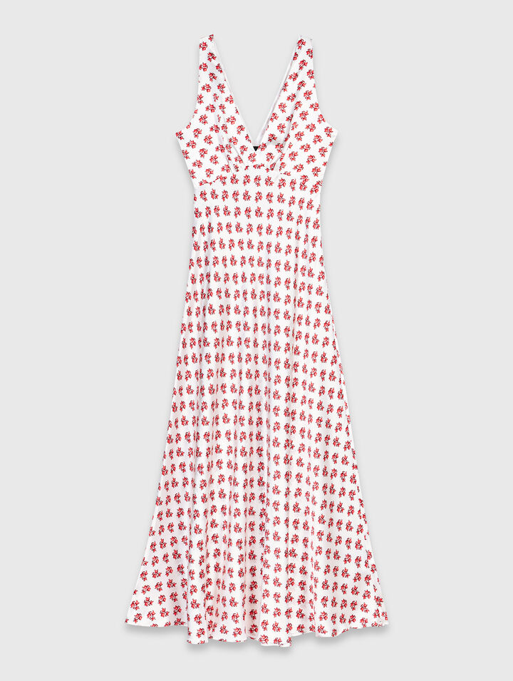 Patterned silk dress