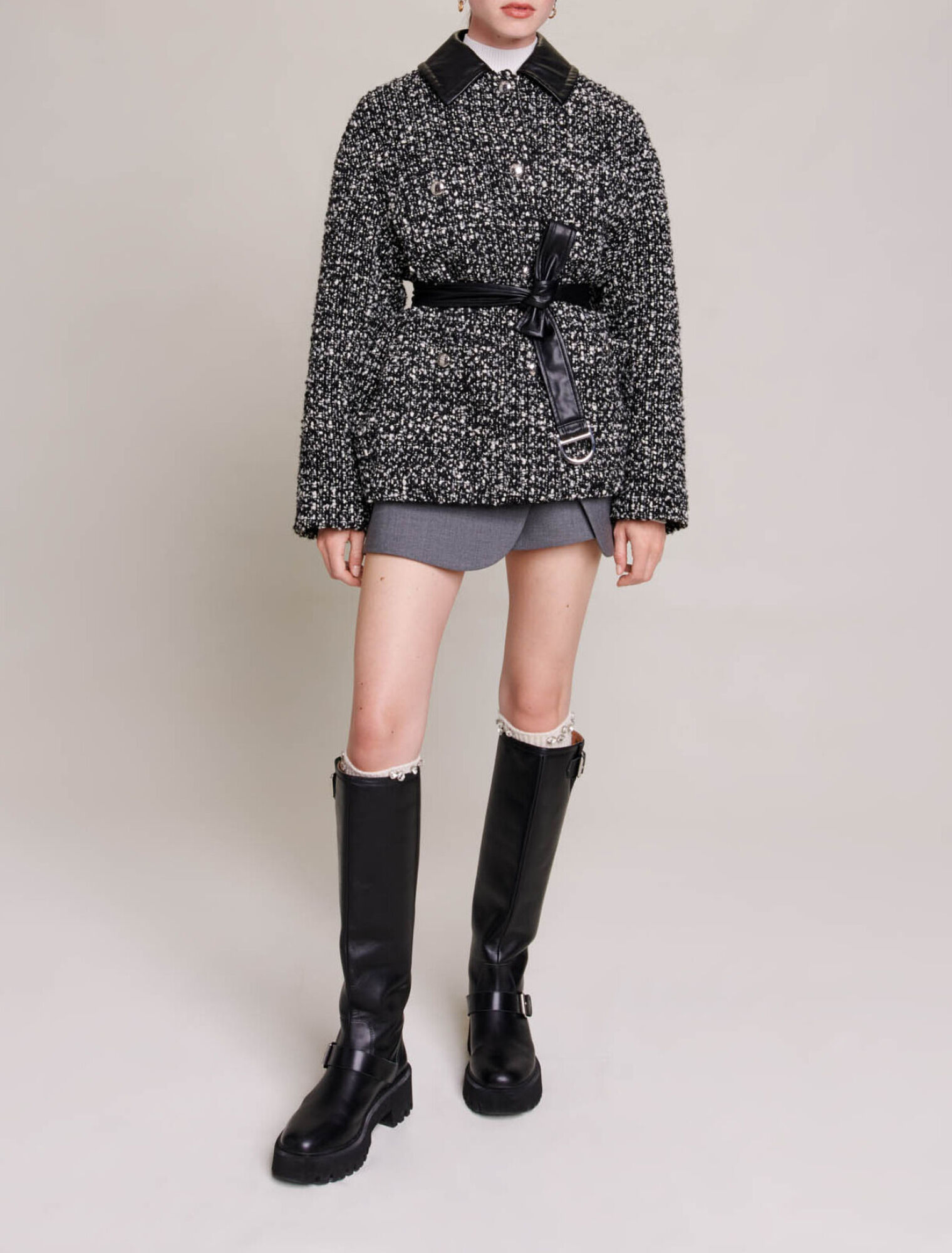 Short tweed coat