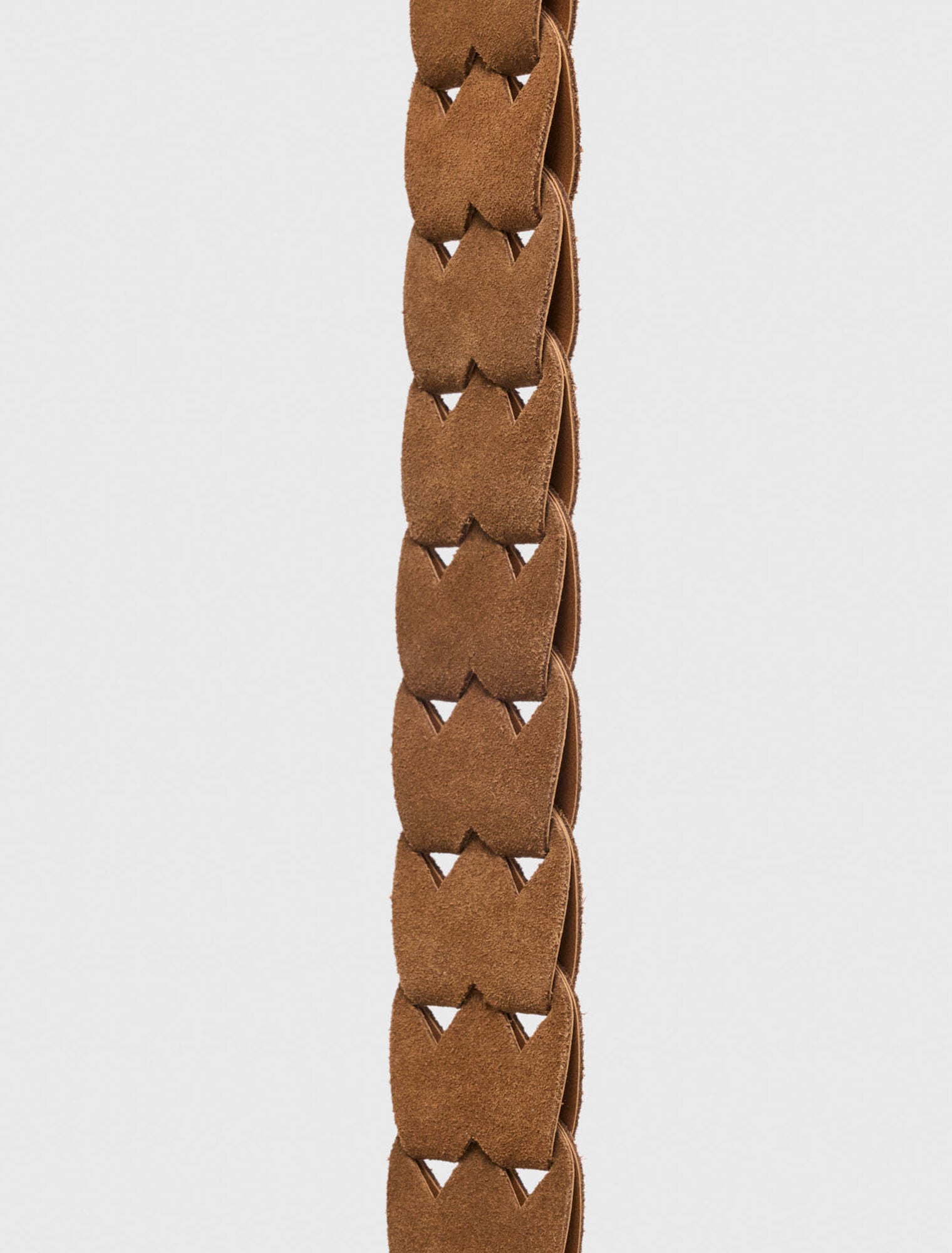 Braided suede belt