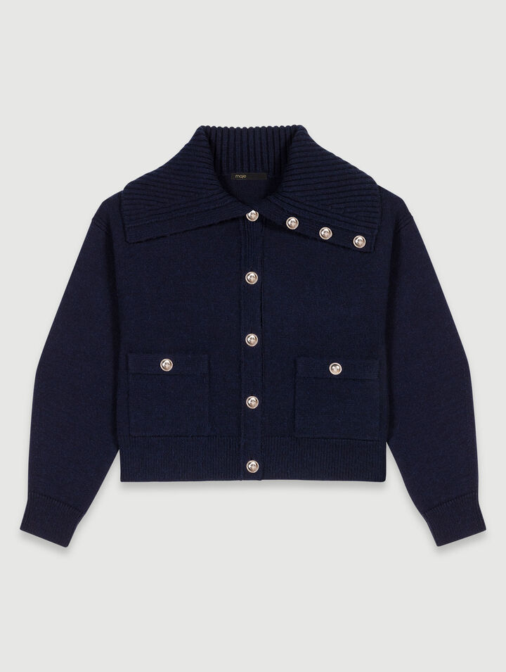 Wool-blend cardigan