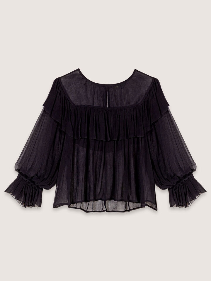 Ruffled chiffon top