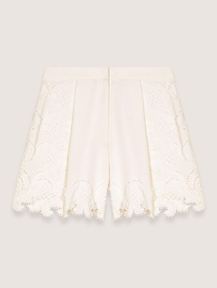 Embroidered shorts