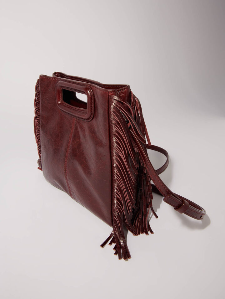 Crackled leather M bag