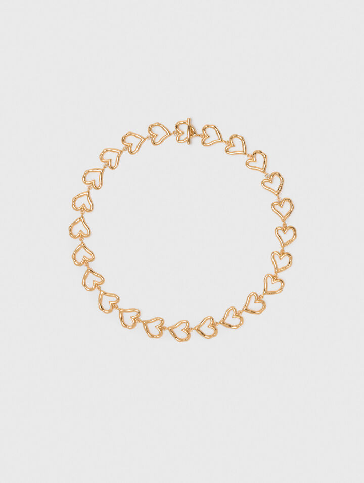 Gold-plated heart necklace