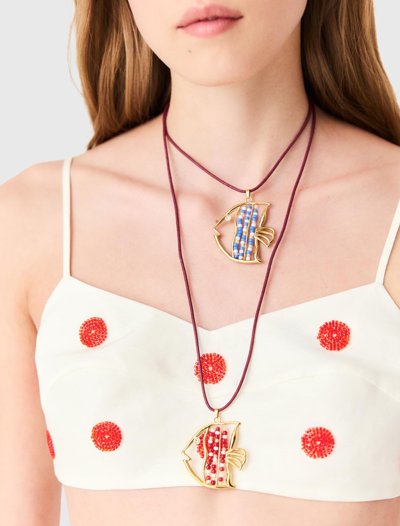 Double fish necklace
