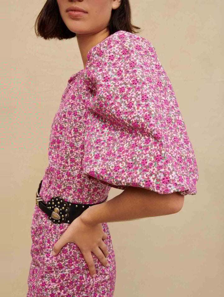 Floral print short dress