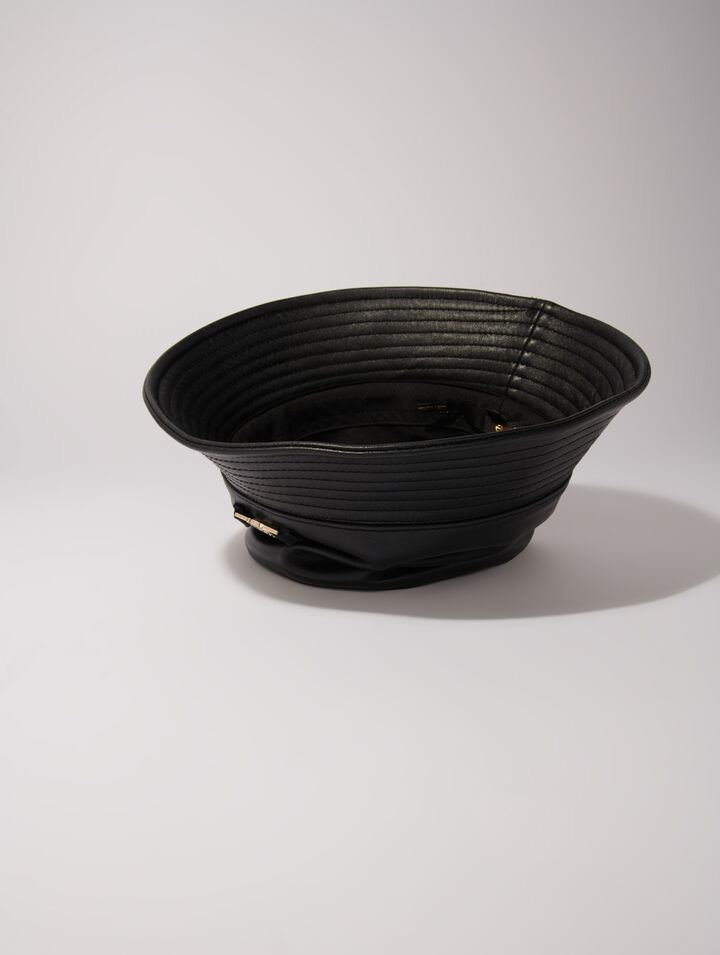 Leather bucket hat