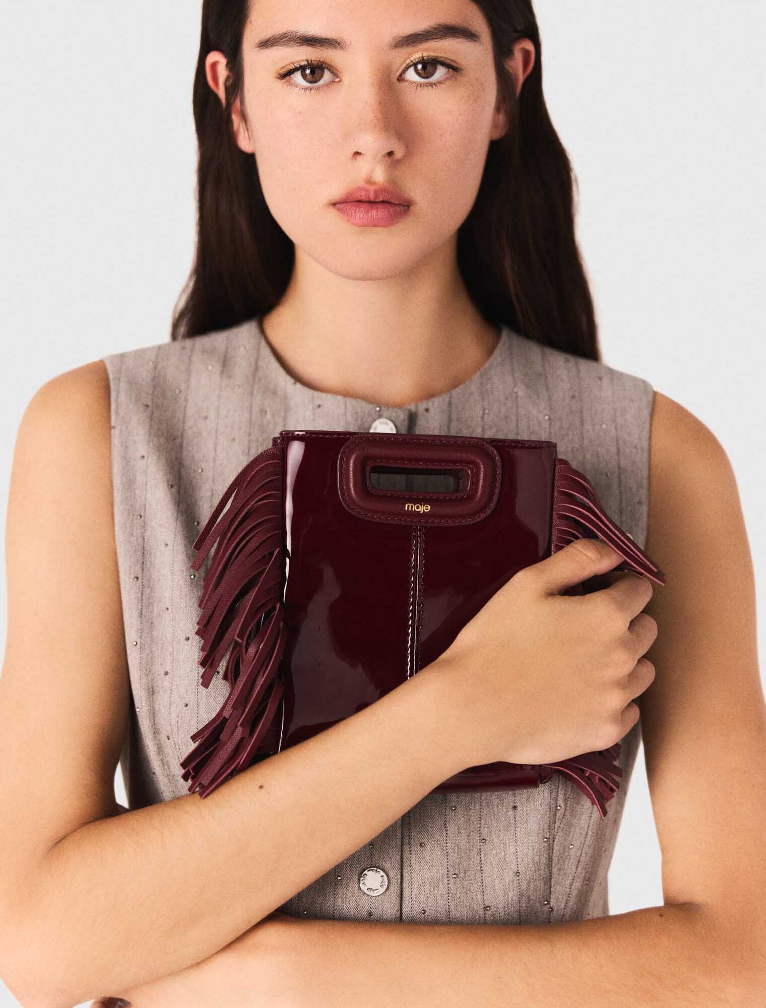 Smooth leather mini M bag