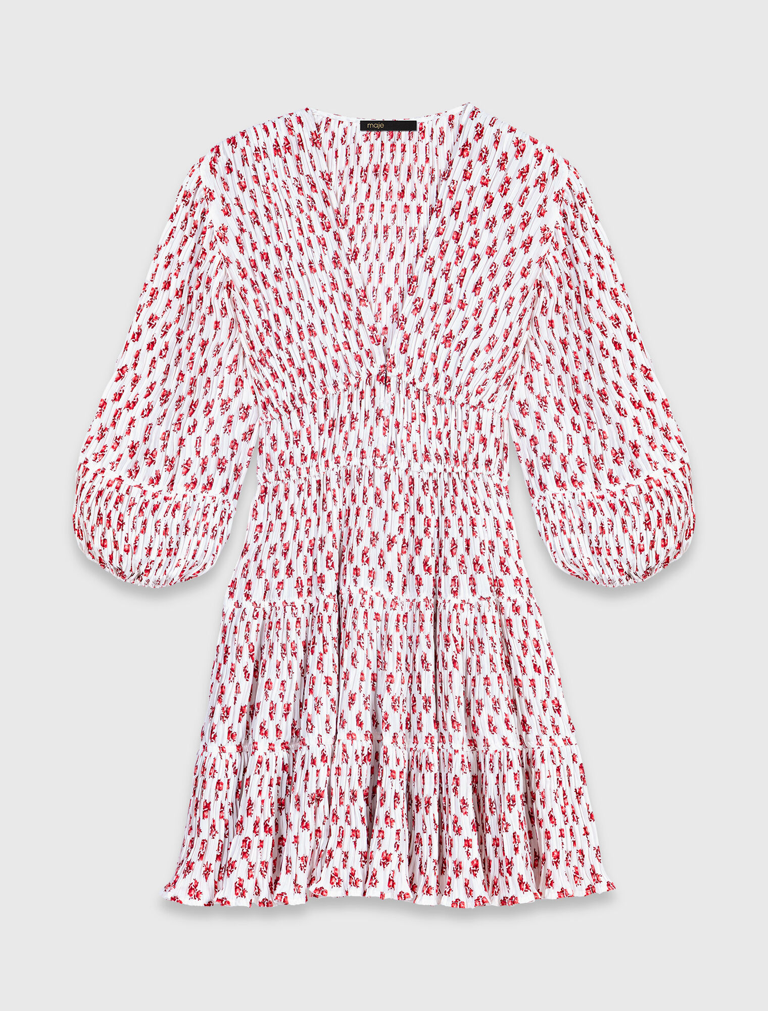 Patterned pleated dress