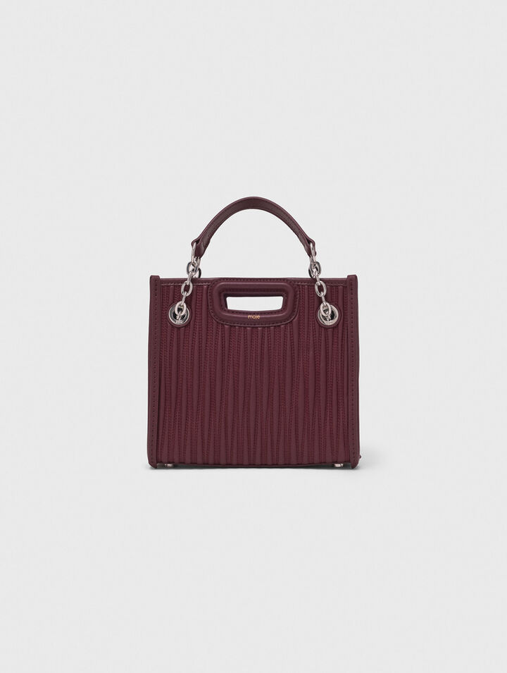 Mini quilted leather tote bag