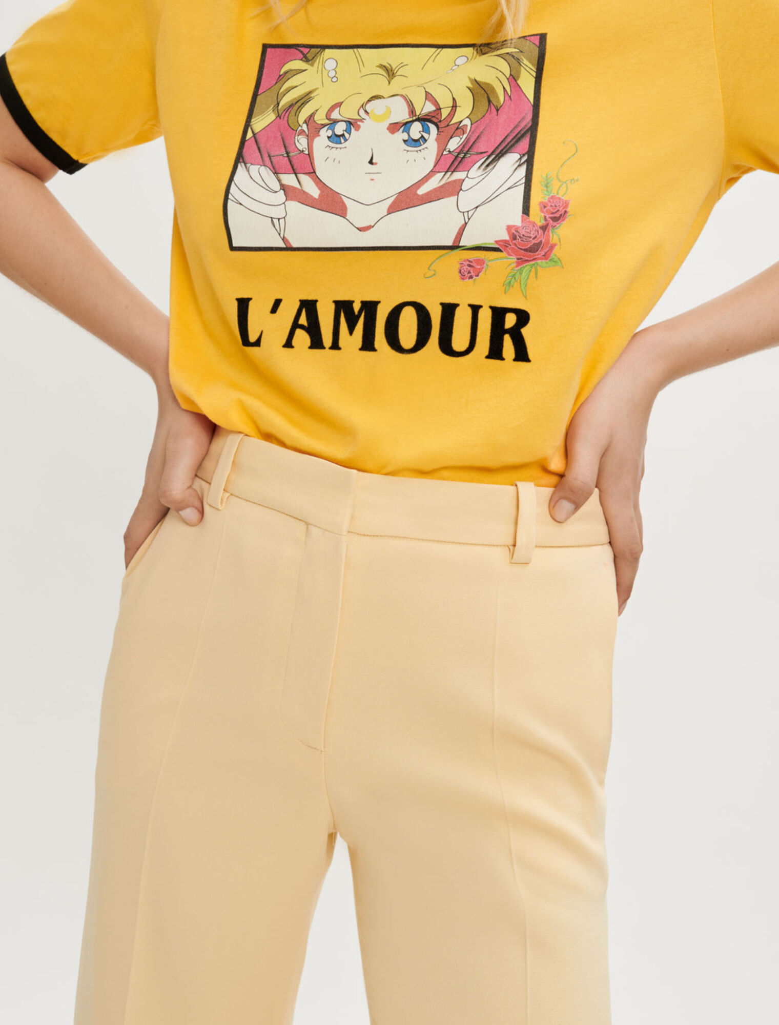 Straight-leg tailored pants