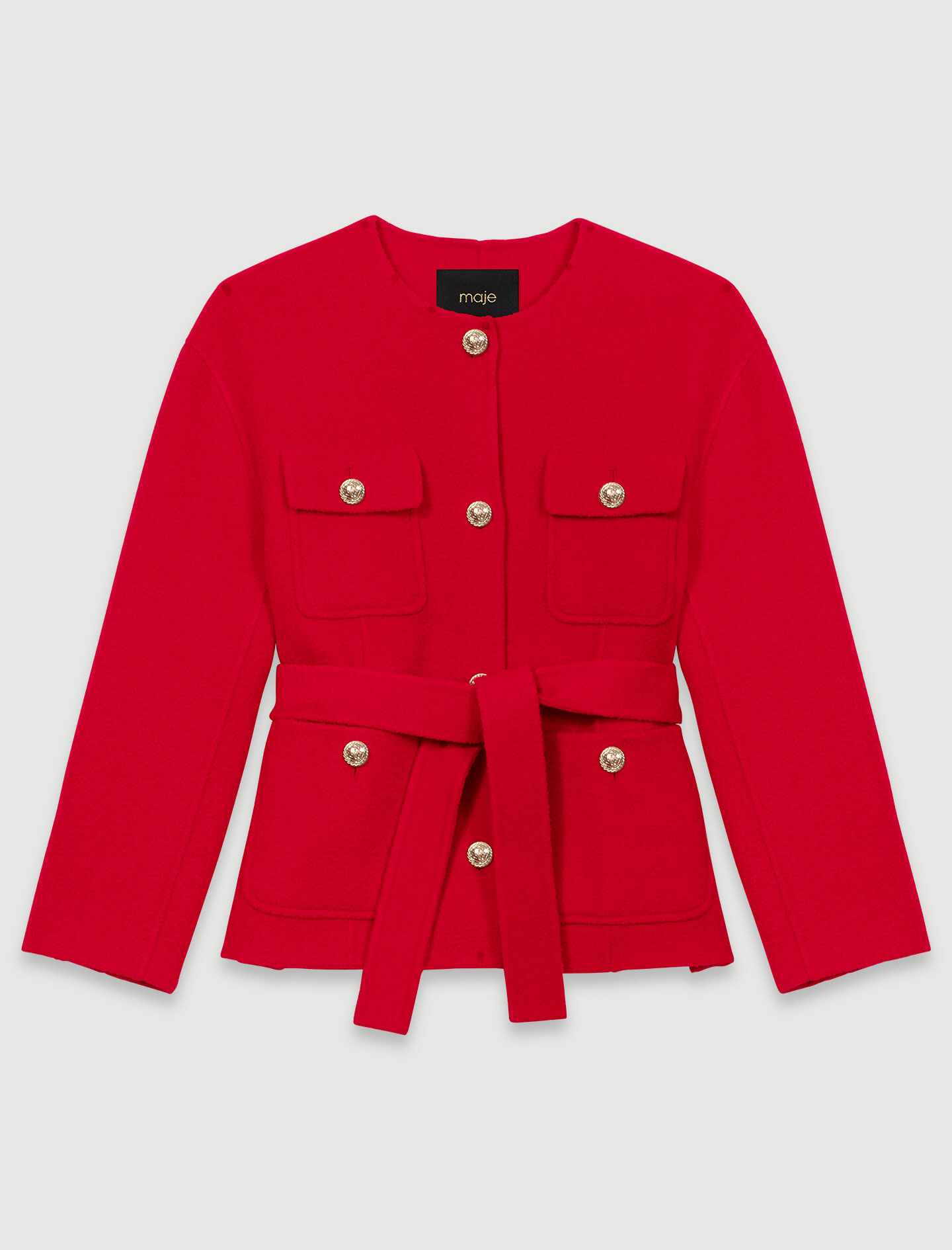 Maje red jacket clearance