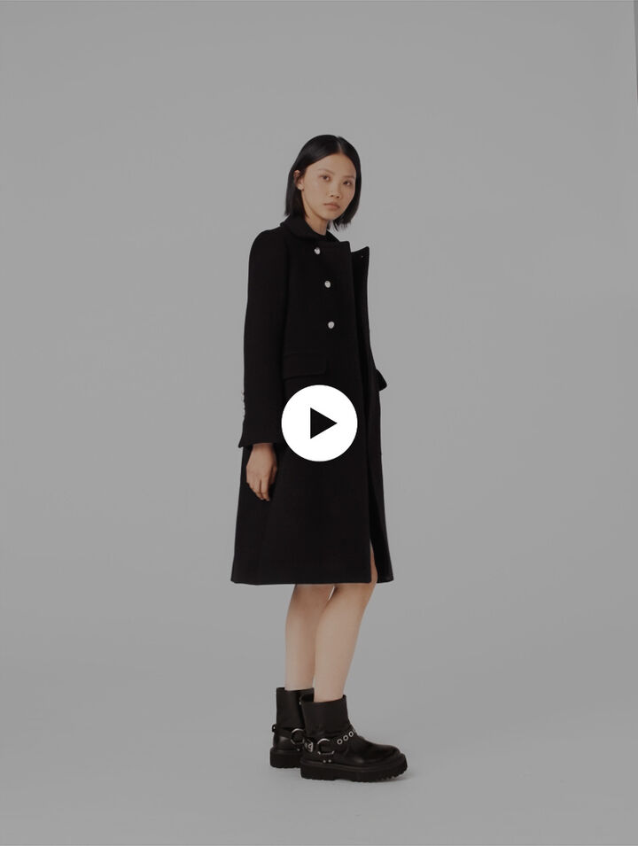 Long wool blend coat