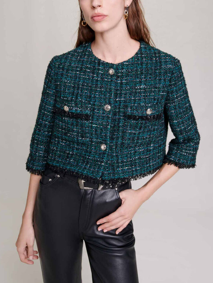 Short tweed jacket