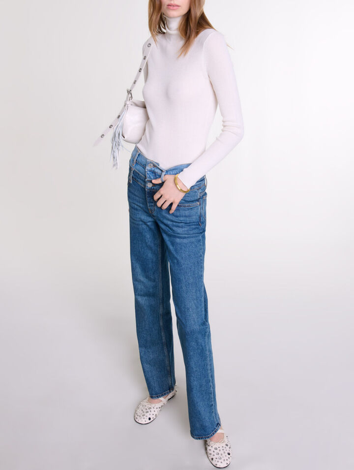 Double waistband jeans