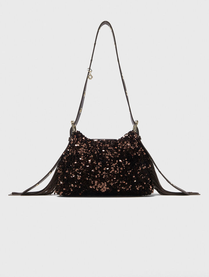 Sequinned Miss M mini bag