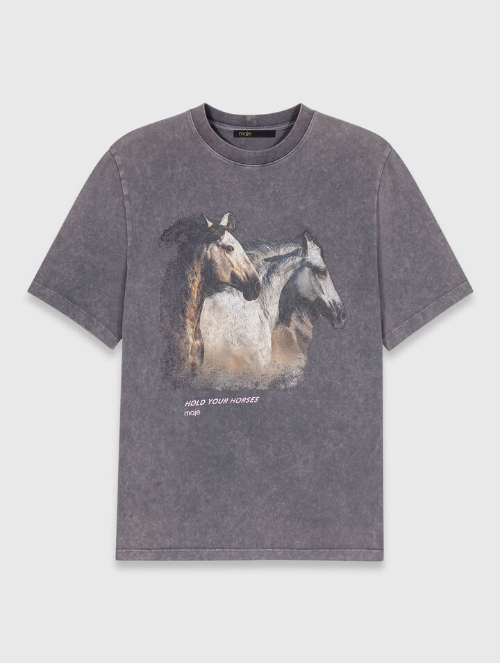 Horse print T-shirt