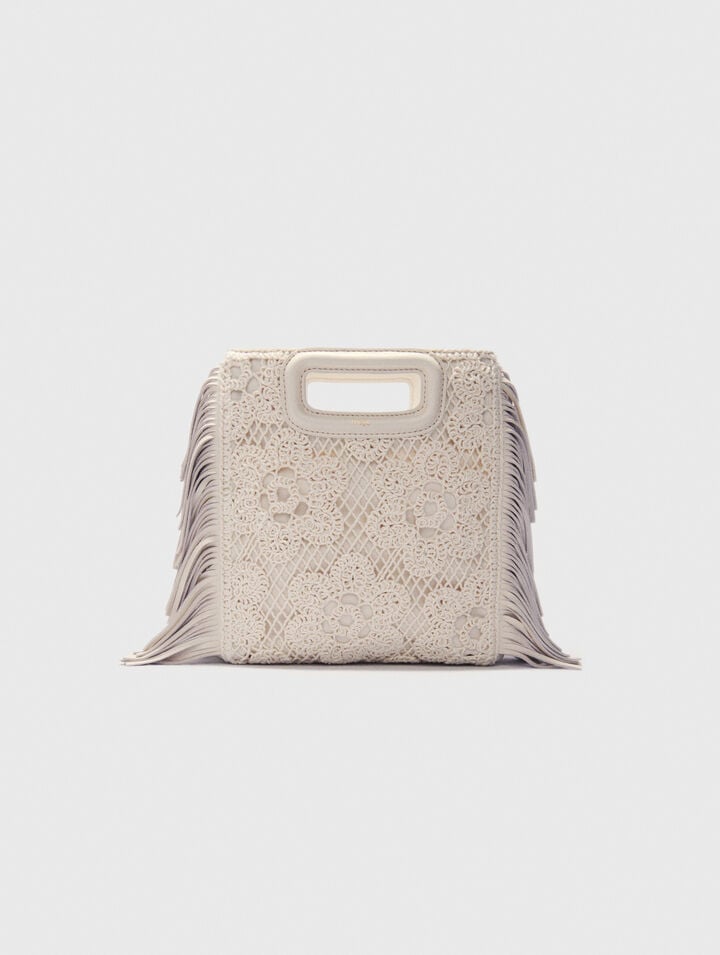 Crochet-knit M bag