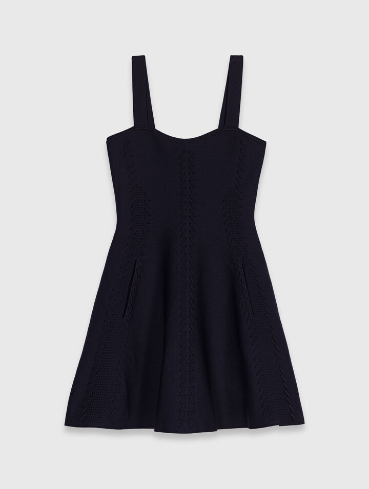 Short knitted babydoll dress 