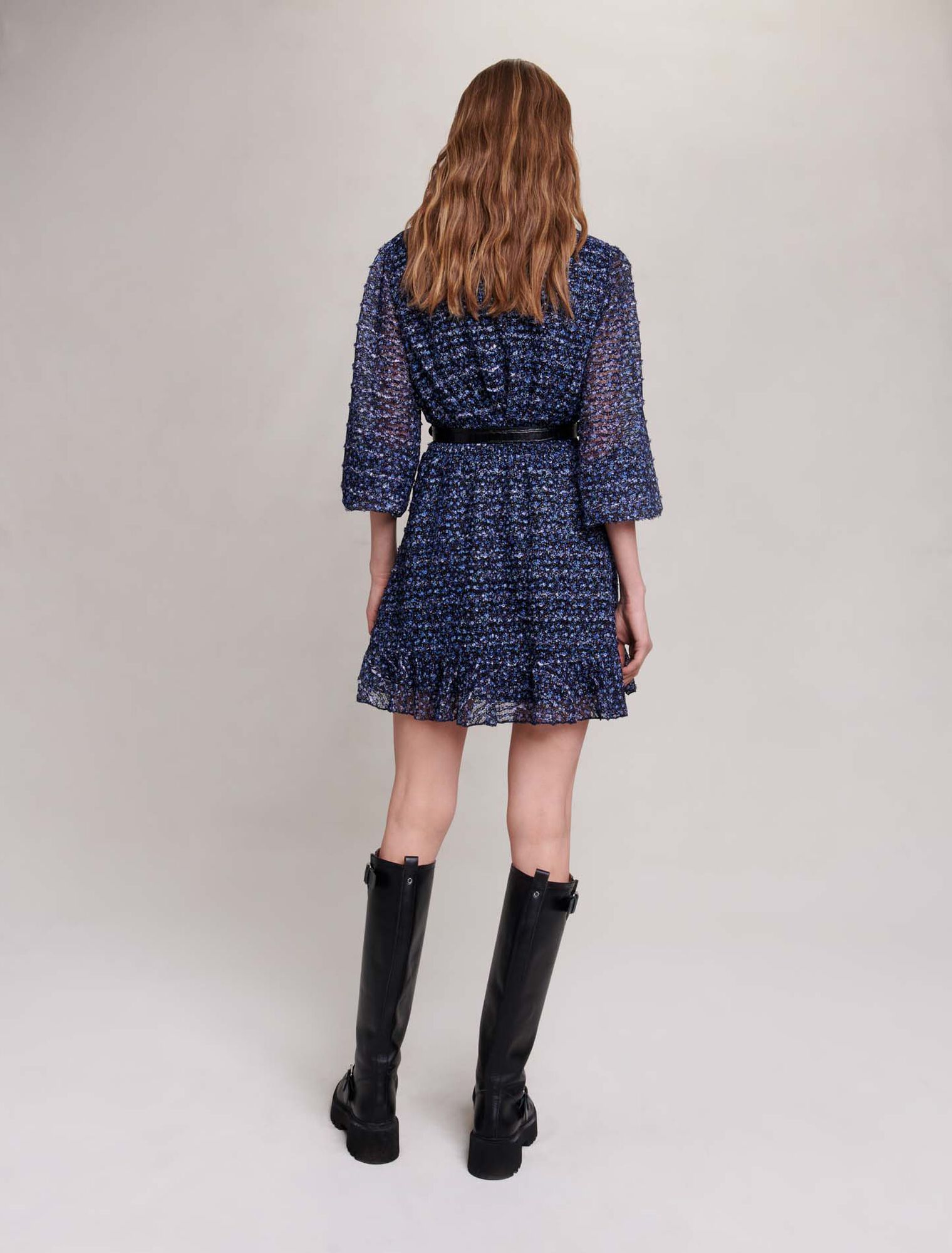 Sparkling dress with ruffles