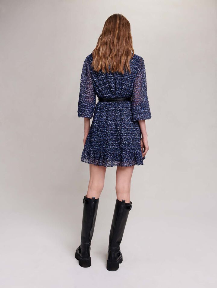 Sparkling dress with ruffles