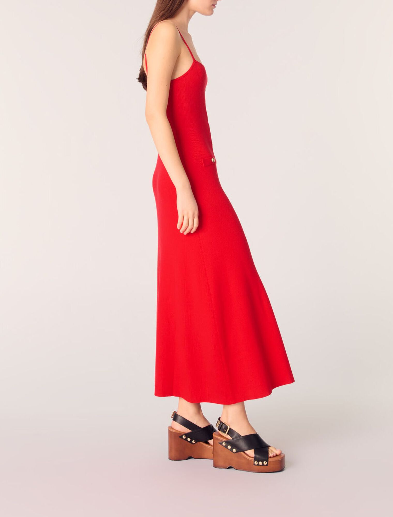 Rib knit maxi dress