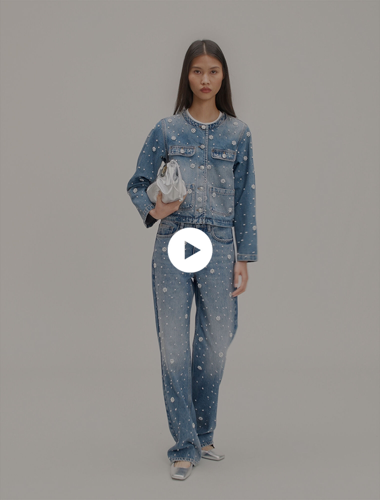Embroidered denim jacket