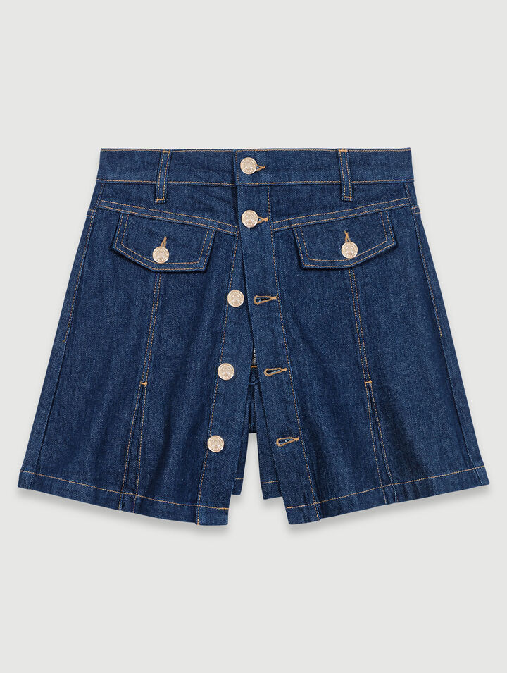 Denim skort