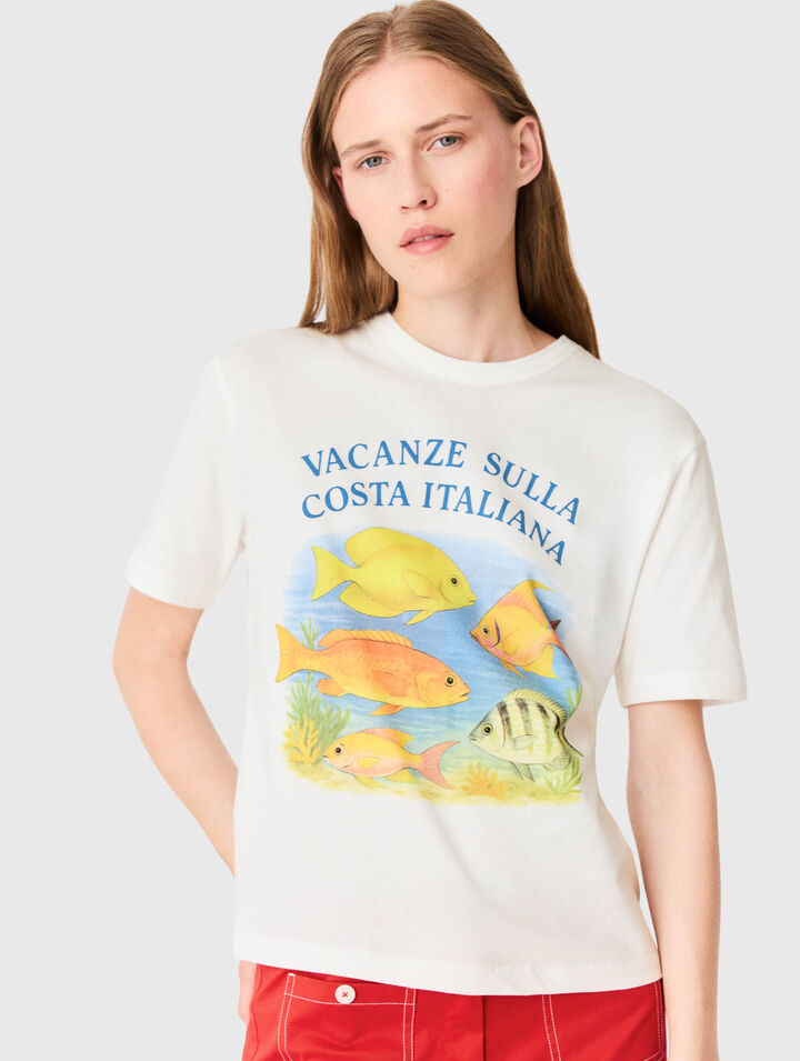 T-shirt with fish print