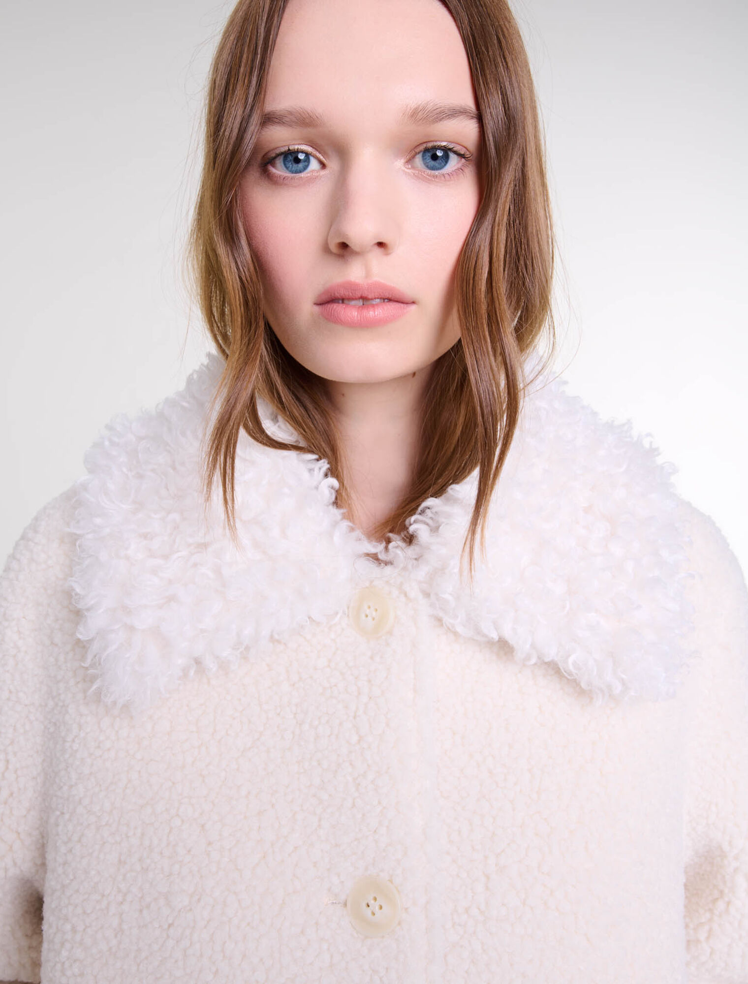Short fake fur coat