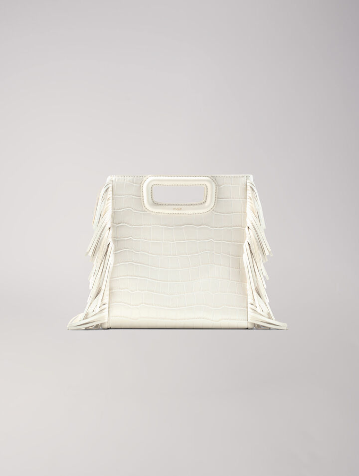 M bag in crocodile-effect leather