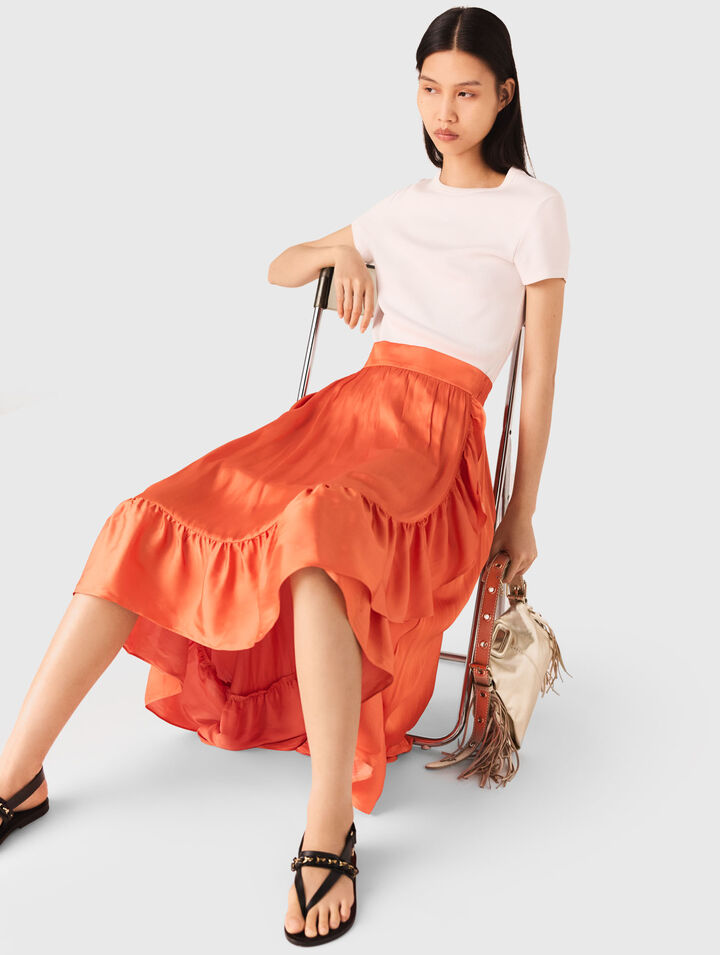 Asymmetric long skirt