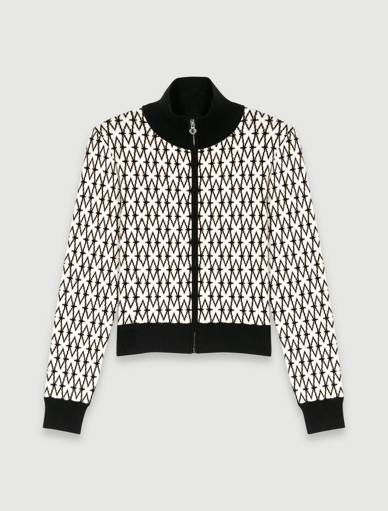 Monogrammed knit cardigan