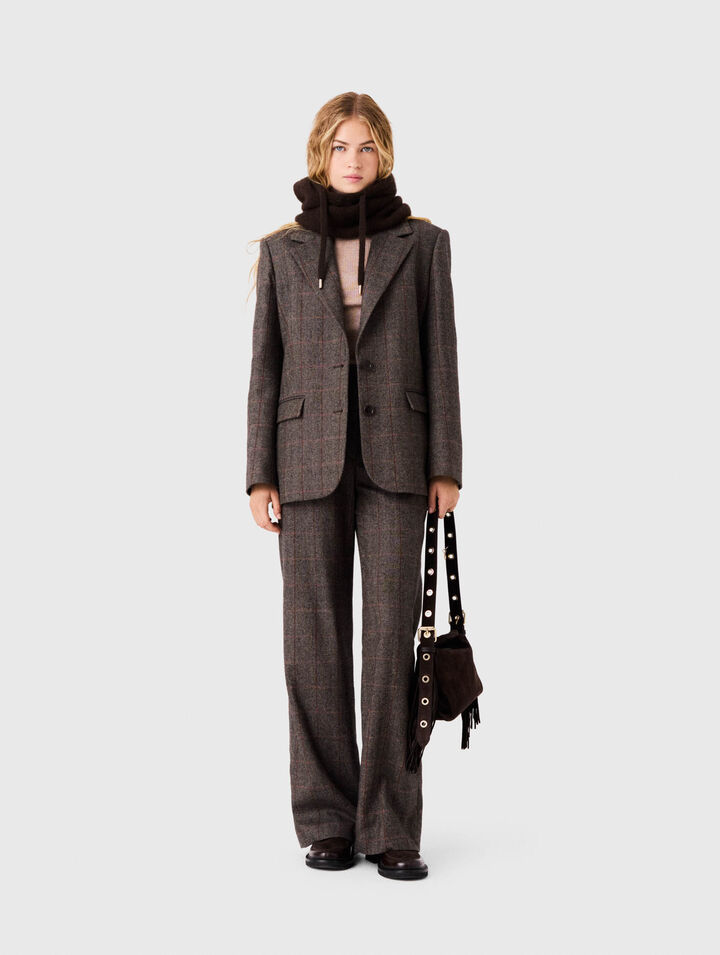 Belted suit jacket