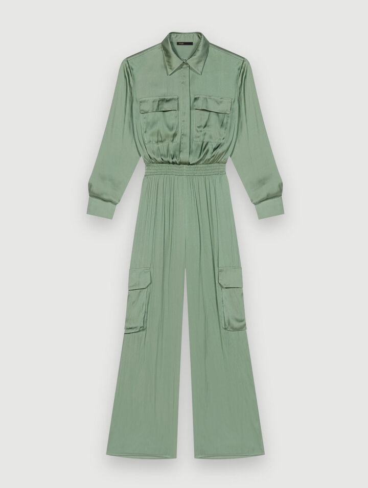Satin pants suit