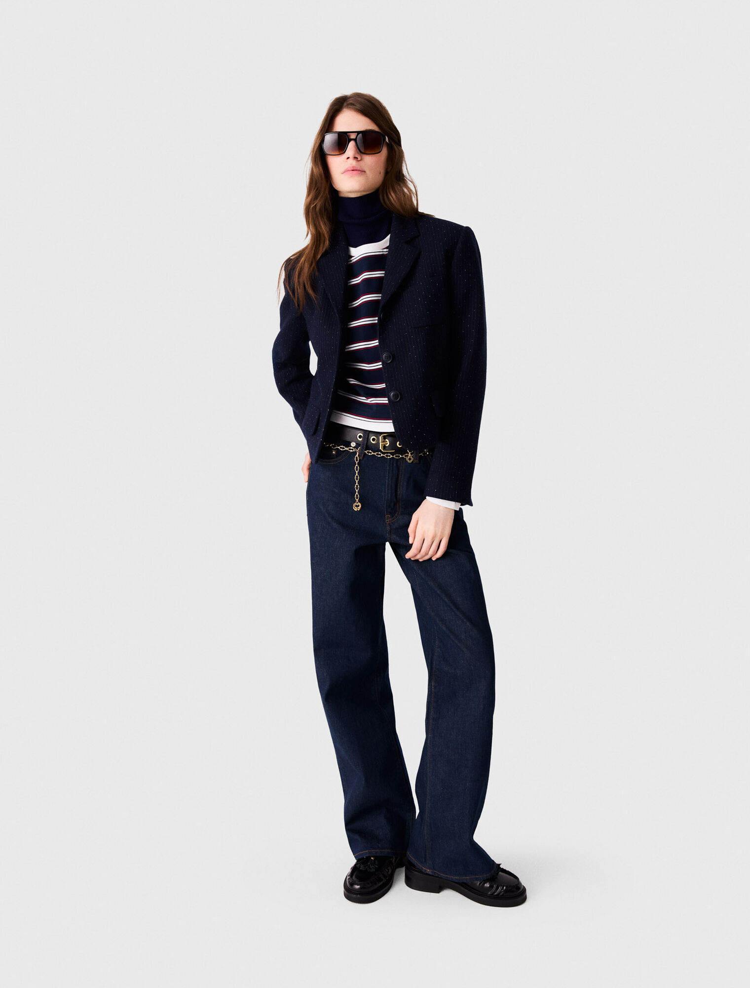 Cropped suit jacket