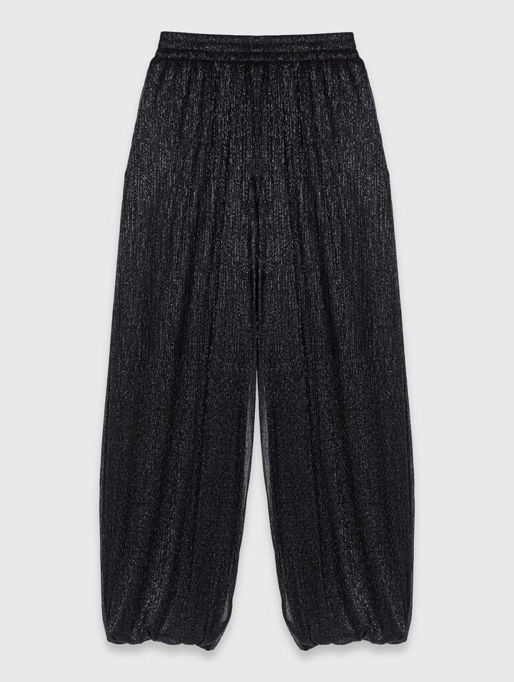 Metallic harem trousers