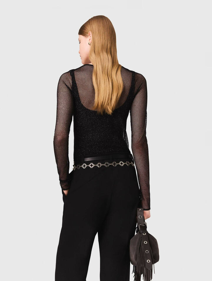 Jersey diamant&eacute; top